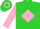 Silk - Lime Green, Hot Pink Diamond Hoop, Pink Sleeves
