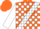 Silk - ORANGE, white sash & blocks on sleeves, orange cap