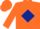 Silk - Orange, Dark Blue Diamond Frame