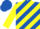 Silk - Royal Blue and Yellow Diagonal Stripes, Yellow Sleeves, Blue