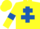 Silk - Yellow, Royal Blue Cross of Lorraine and armlets