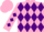 Silk - Pink, Blue Circled Purple L, Purple Diamonds on Sleeve