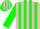 Silk - Pink, green stripes, green stripes on sleeves