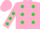 Silk - PINK, Lime Green Gemini Twins & spots
