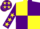 Silk - Yellow and Purple (quartered), Purple sleeves, Yellow stars