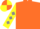 Silk - Orange, Yellow sleeves, Grey diamonds, Orange and Yellow quartered cap