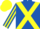 Silk - ROYAL BLUE, yellow cross belts, striped sleeves, yellow cap