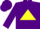 Silk - Purple, Purple 'No Passing' on Yellow Triangle, Purple B