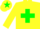 Silk - Yellow, Green cross, Yellow cap, Green star