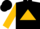 Silk - Black, Gold Triangle, Black Band on Gold Sleeves
