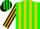 Silk - Green, Black & Gold Stripes