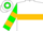 Silk - White, Green Emblem (Calladagh), Gold Hoop and Cu