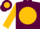 Silk - Maroon, Gold disc, Maroon 'HF', Maroon Band on Gold Sleeves,  Maroo