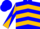 Silk - Blue, Gold Chevrons, Gold And Blue Diagonal Quartered Sleeves
