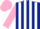 Silk - Dark Blue and White stripes, Pink sleeves and cap