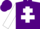 Silk - Purple, White cross of Lorraine, whites sleeves, purple cap