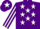 Silk - Purple, White stars, striped sleeves and star on cap