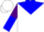 Silk - White, Blue Triangular Yoke Purple 'V', Purple and Blue Halved Sle