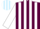 Silk - Maroon and White stripes, White sleeves, Light Blue and White striped cap