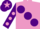 Silk - Mauve, large Purple spots, Purple sleeves, Mauve spots, Purple cap, Mauve star