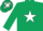 Silk - Dark green, white star on body and cap, dark green sleeves, white stars