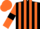 Silk - Black and Orange stripes, Orange sleeves, Black armlets, Orange cap