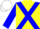 Silk - Yellow, Blue cross belts and sleeves, White cap
