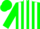 Silk - Green, White Stripes, Green Sleeves, Green Cap