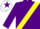 Silk - PURPLE, yellow sash, white cap, purple star