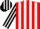 Silk - Red, White Stripes, White 'KAELEI R', White Stripes