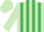 Silk - Light green and emerald green stripes, light green cap