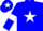 Silk - Blue, White star and armlets, blue cap with white star