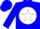 Silk - Blue, Blue Horse Head on White disc, White Star on R