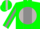 Silk - Green, Light grey disc and 'DV', grey Stripe