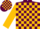 Silk - Maroon and gold halves, maroon and gold blocks on sleeves