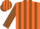 Silk - Orange, Brown 'J', Brown Stripes on Sleeves