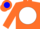 Silk - Orange, Blue 'N' on White disc, White and Blue Band on Sleeves