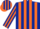 Silk - DARK BLUE, Orange Stripes
