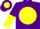Silk - Purple, Purple 'SBS' on Yellow disc, Purple and Yellow Halved Sleeves