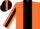 Silk - Orange, Black Stripe, Black Bars on