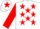 Silk - WHITE, red stars, red sleeves, red star on cap