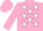 Silk - PINK, White stars, Pink sleeves, Pink cap