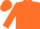 Silk - Orange, brown monkey emblem on back, white bars