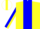 Silk - Yellow, White Bordered Blue Panel on Body and Stripe