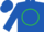 Silk - Royal Blue, Blue ' 'VB' in Lime Green Circle on Back