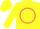 Silk - Yellow, Cerise Circle 'R', Yellow Bars