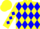 Silk - Yellow, Blue Diamonds, Yellow and Blue Diagona