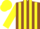 Silk - Brown, Yellow Bar, Yellow Stripes on Sleeves, Yellow Cap