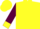 Silk - Yellow, Maroon Circled 'C', Yellow Cuffs on Maroon Sleeves, Yellow Cap