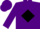 Silk - Purple, Black 'B' on Diamond Frame, Purple Sleeves, Purple Cap